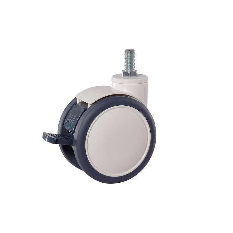 ZOGO 16series Twin Wheel 4" 5" Threaded Medical Caster Wheel